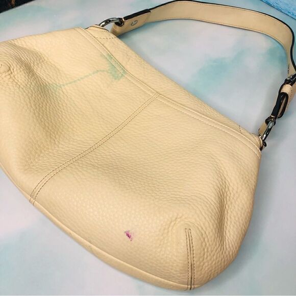 Coach C1059 F13729 Soho Pebbled Leather Bag, Cream - Picture 6 of 11